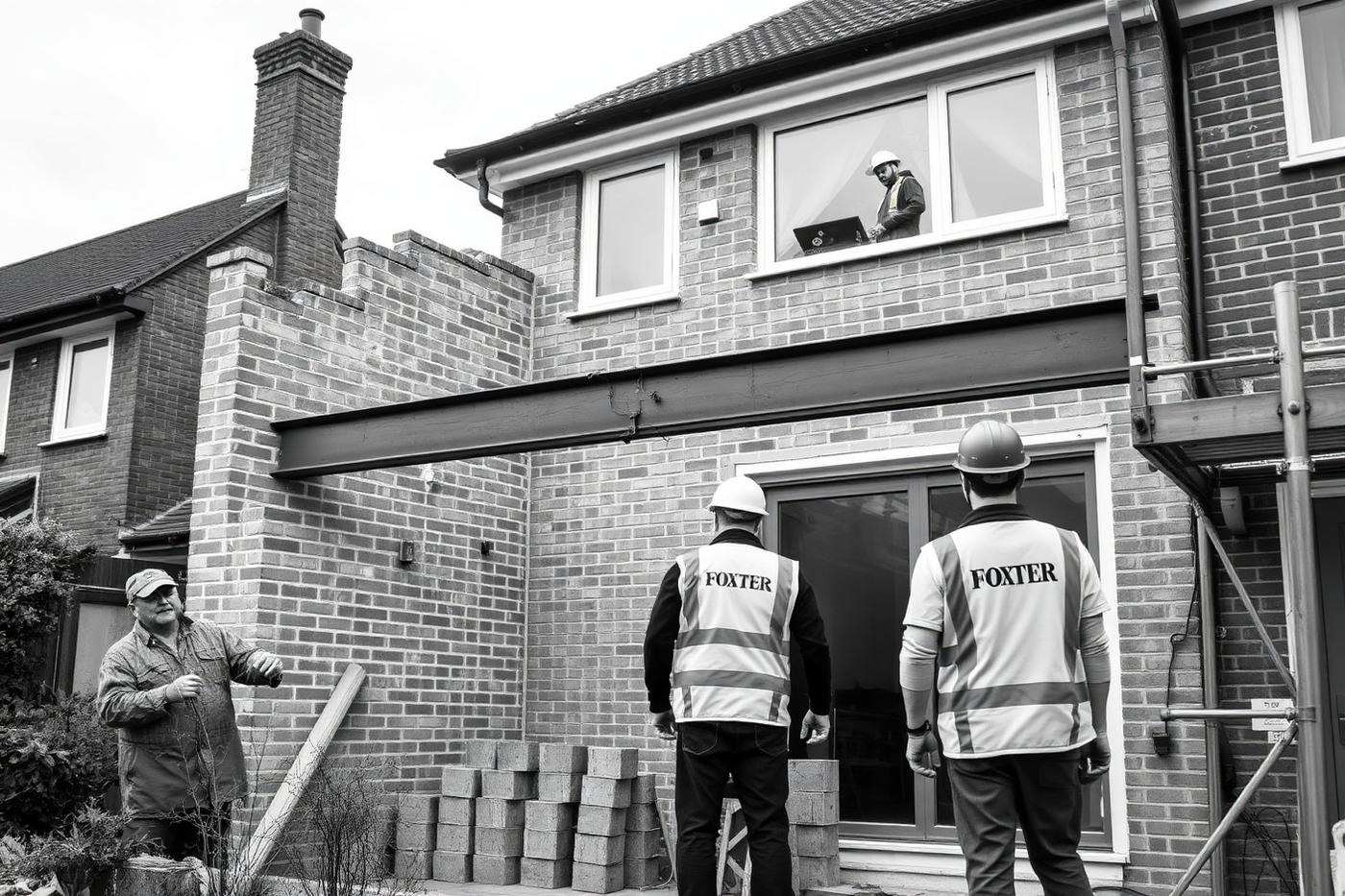 Rear extension under construction