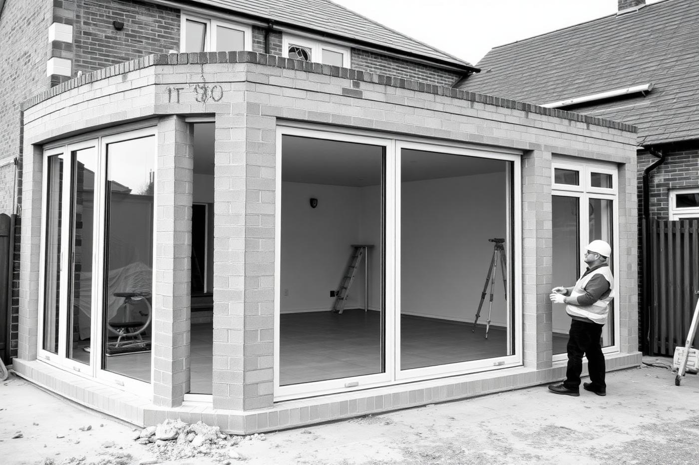 Blockwork and steel in a side-return extension