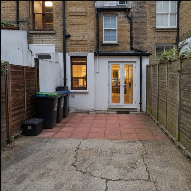 Garden before landscaping works