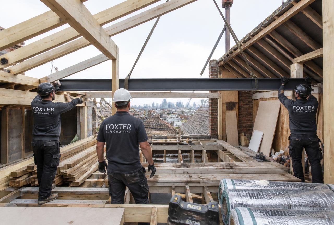 Loft opened up during construction