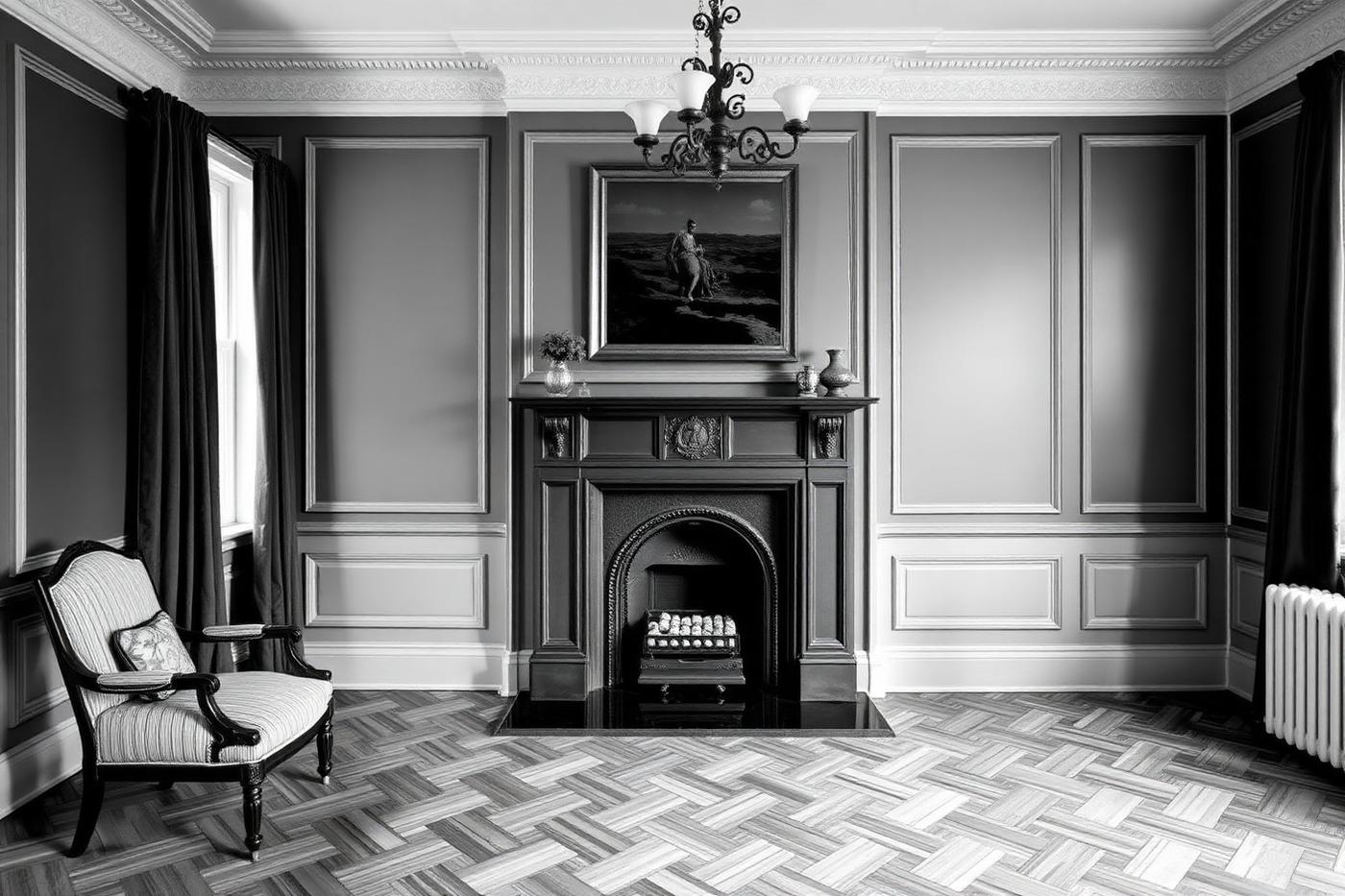 Reception room with a considered interior scheme