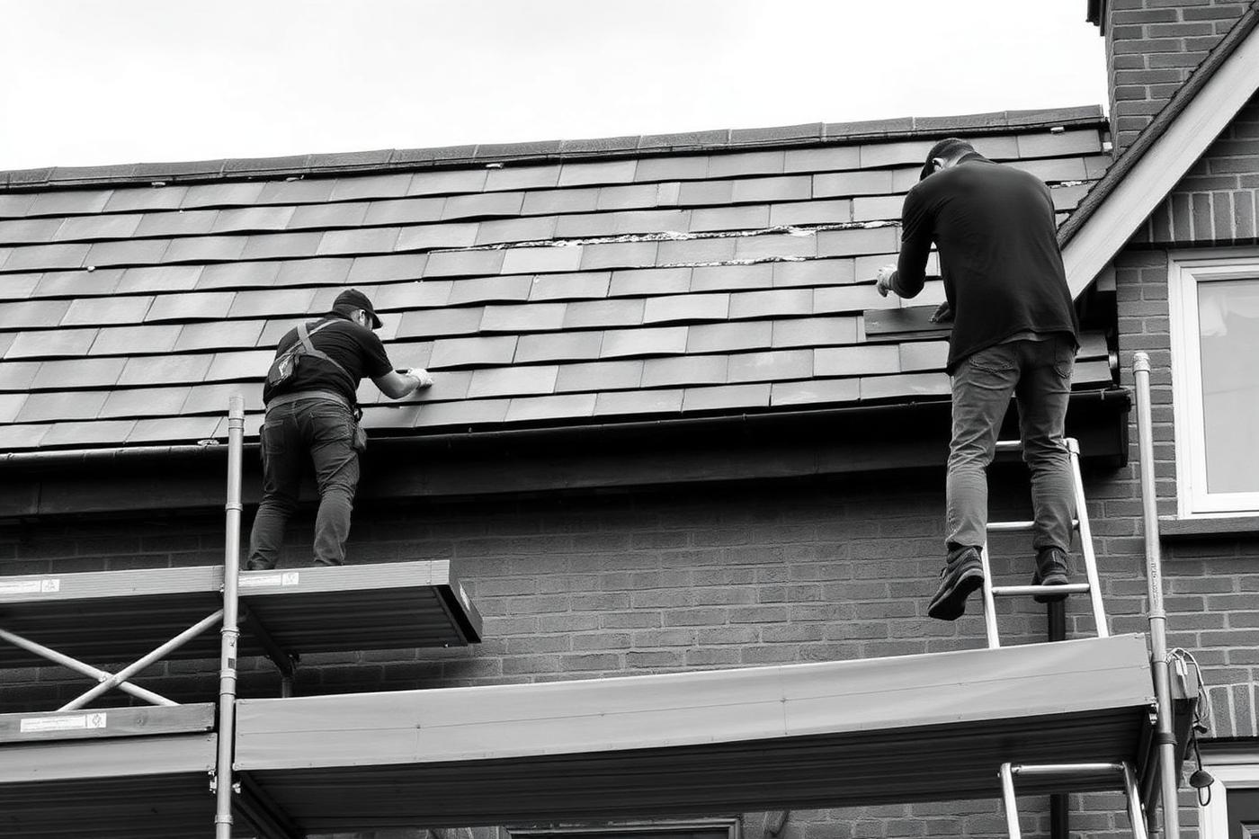 Roof and dormer seen from the rear
