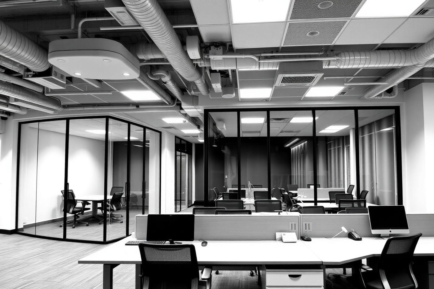 Fitted-out office interior
