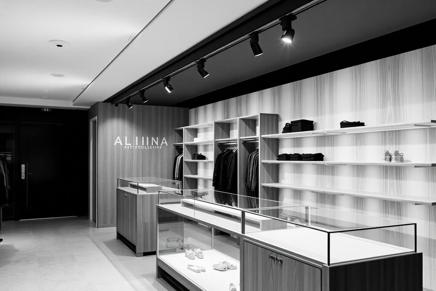 Retail interior with fitted display joinery